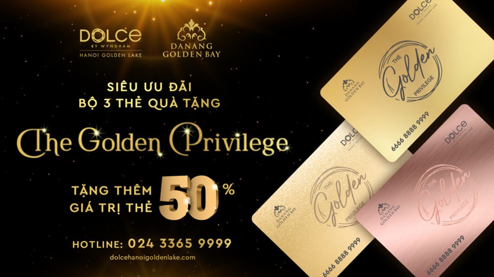 BỘ 3 THẺ QUÀ TẶNG THE GOLDEN PRIVILEGE SIÊU ƯU ĐÃI