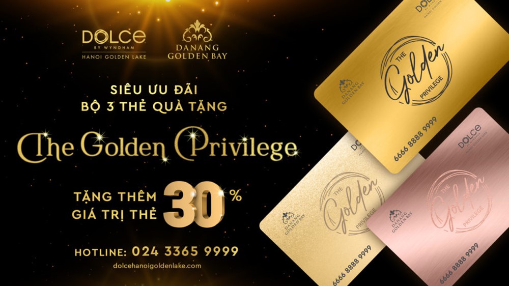 BỘ 3 THẺ QUÀ TẶNG THE GOLDEN PRIVILEGE SIÊU ƯU ĐÃI