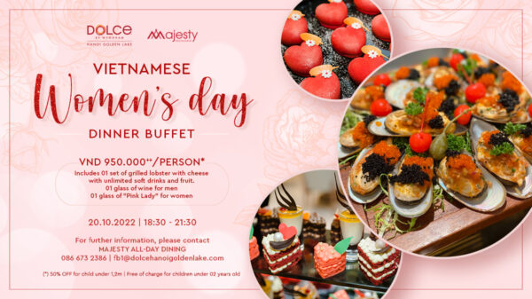 Speacial buffet dinner on November 20th at Majesty All-day Dining – Dolce  by Wyndham Hanoi Golden Lake