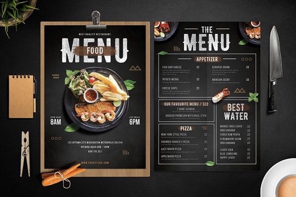 À La Carte thực đơn gọi món nhà hàng 5 sao