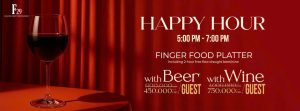 EXCLUSIVE HAPPY HOUR 17:00 – 19:00 DAILY