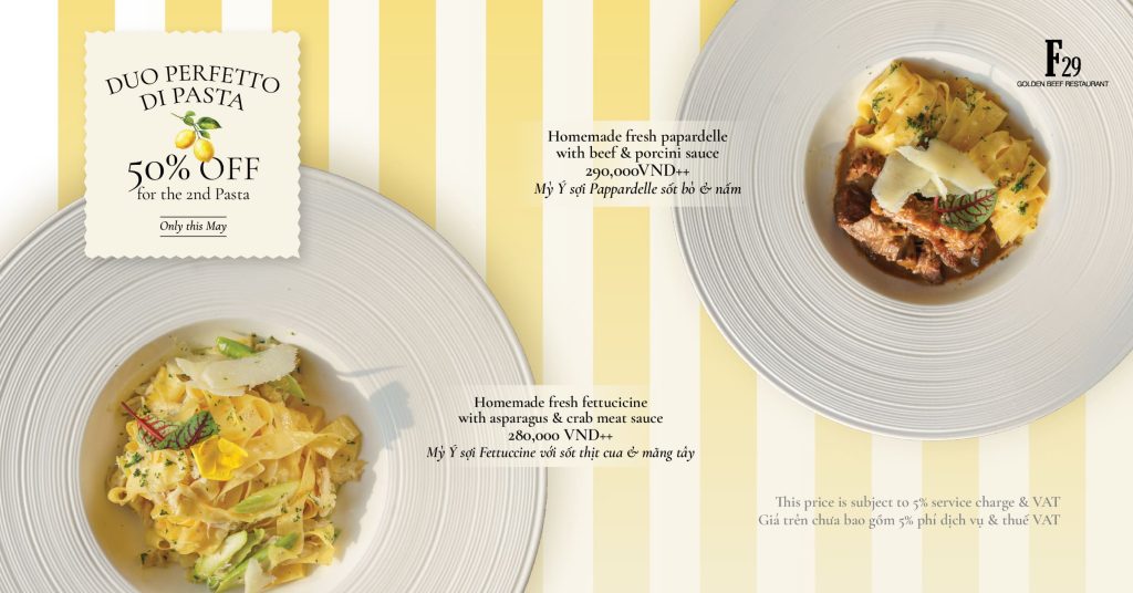 ITALIAN PASTA WITH HALF PRICE IN THE HEART OF HANOI